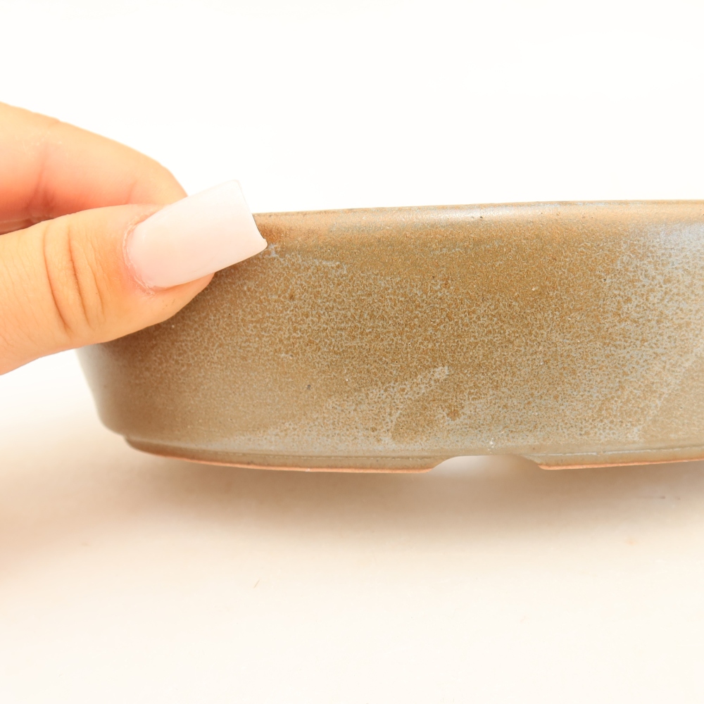 Ceramiczna miska do bonsai 16,5 x 11,5 x 4,5 cm, brązowa