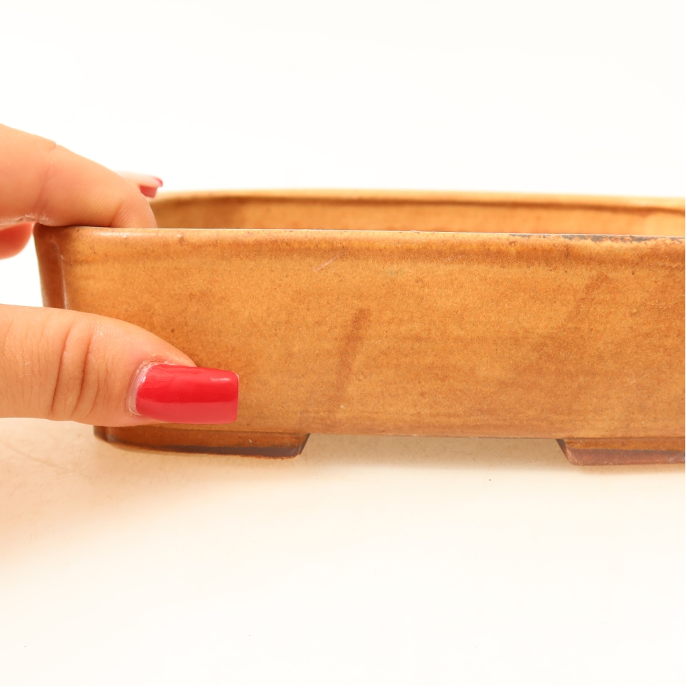 Ceramiczna miseczka do bonsai 18 x 14 x 4,5 cm, kolor różowy