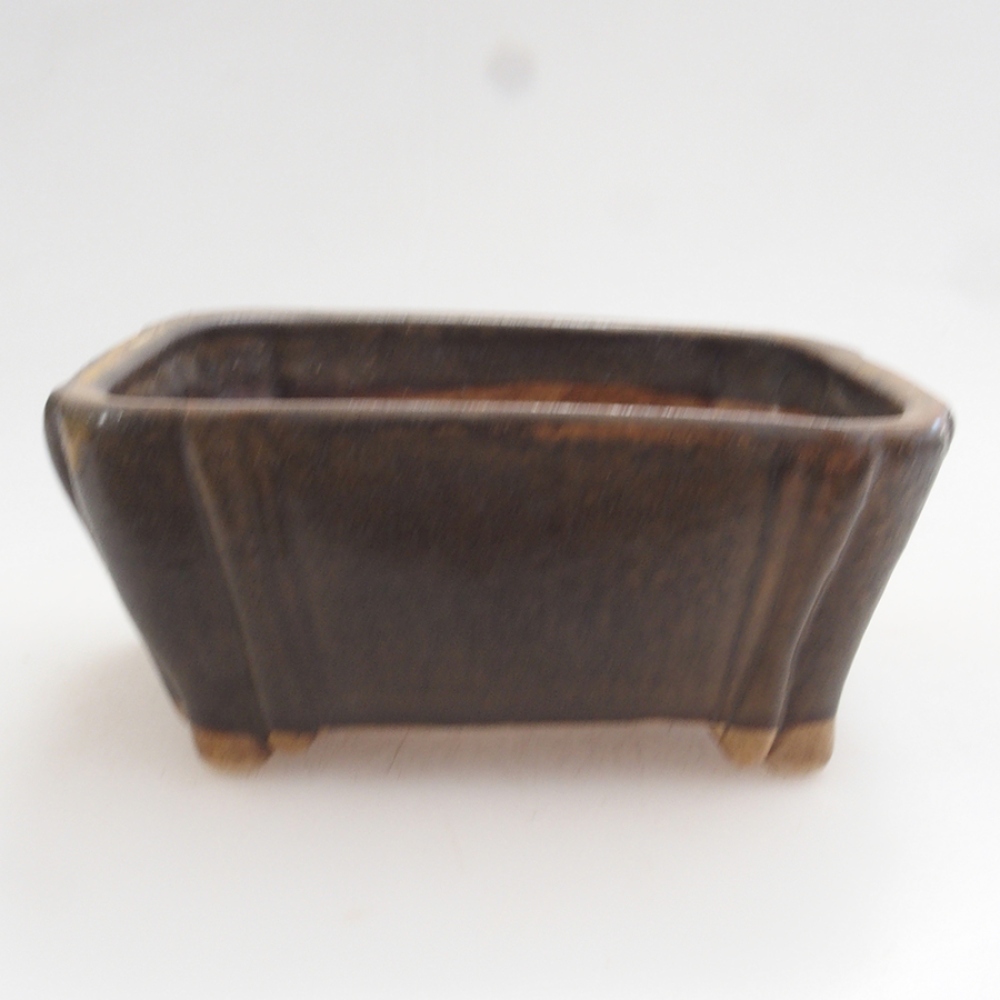 Ceramiczna miska do bonsai 10 x 8,5 x 4,5 cm, kolor brązowy