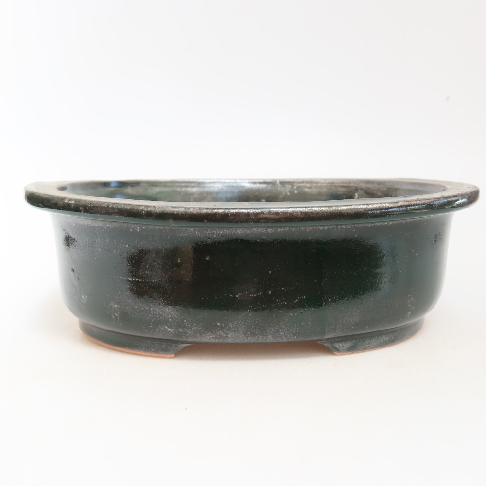 Ceramiczna miska na bonsai 26 x 22 x 8 cm, zielona
