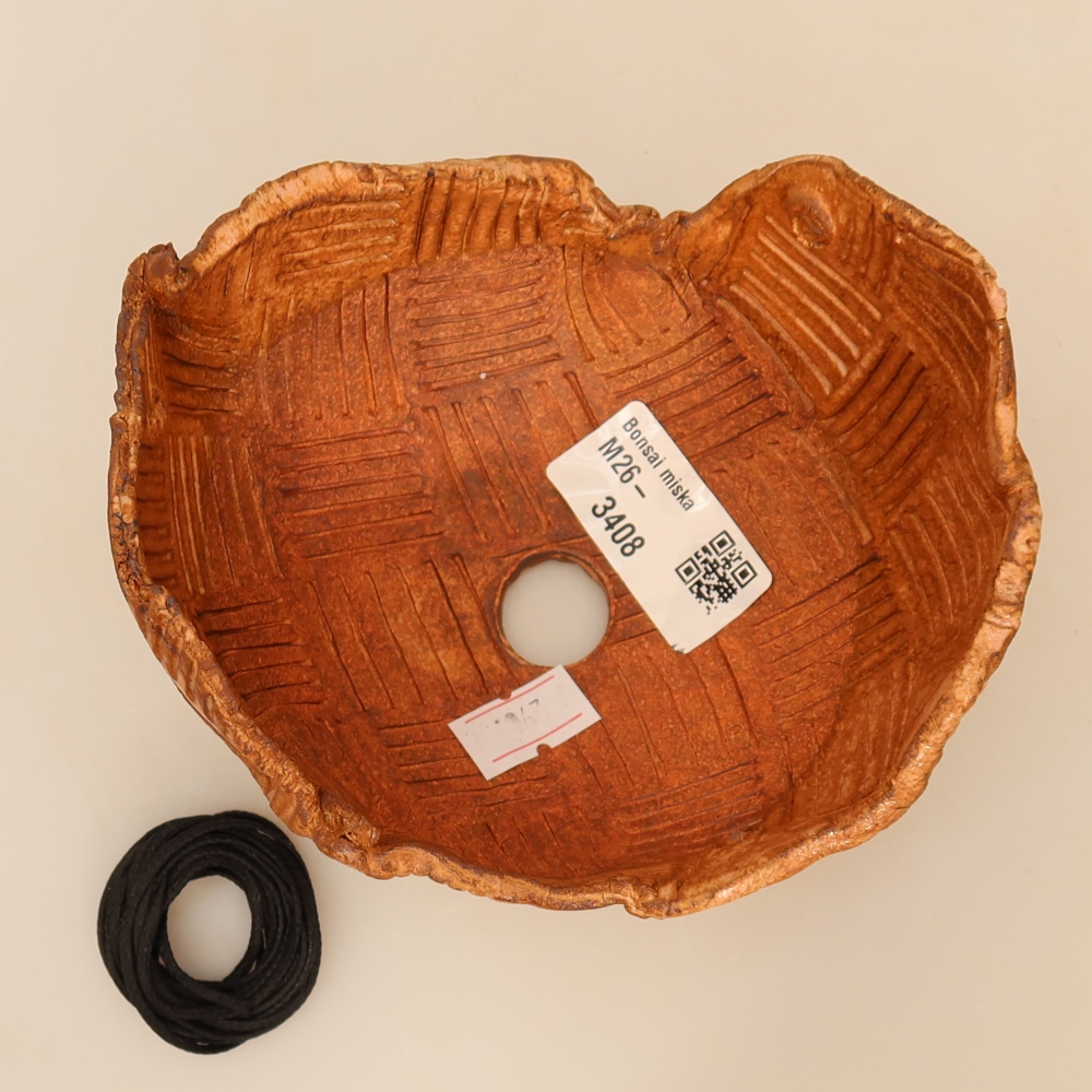 Ceramiczna skorupa do kokedamy 12 x 12 x 8 cm, kolor różowy