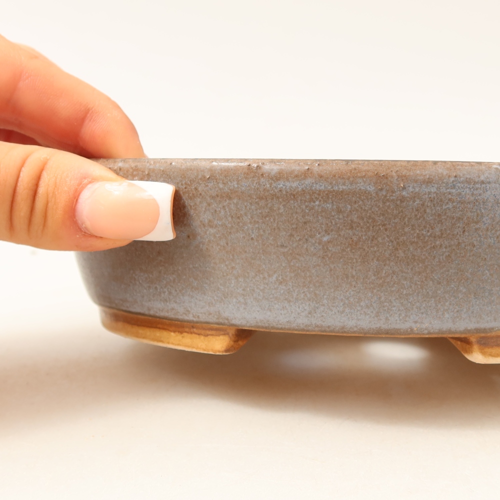Ceramiczna miska do bonsai 15 x 14 x 4 cm, kolor niebieski