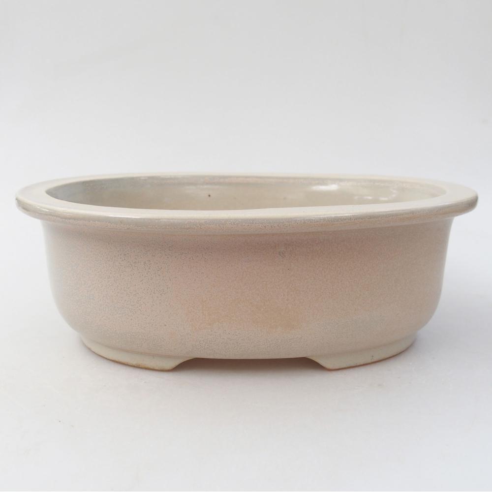 Ceramiczna miska bonsai 23 x 19 x 8 cm, kolor beżowy
