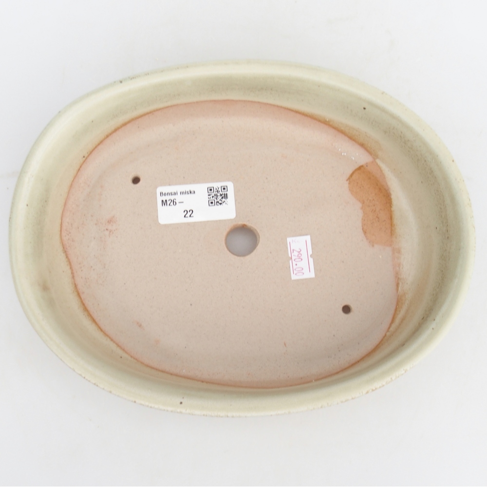 Ceramiczna miska do bonsai 21,5 x 17 x 5 cm, zielona