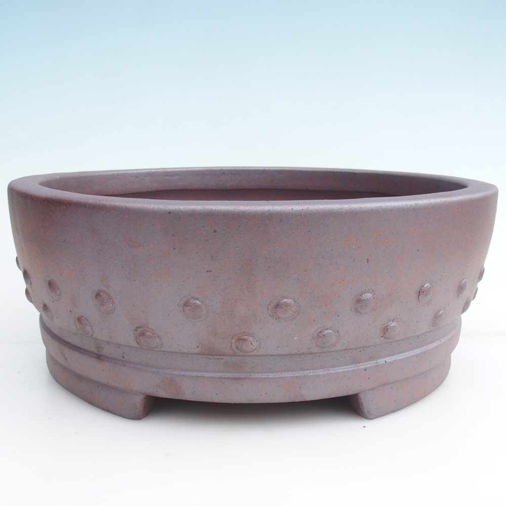 Ceramiczna miska do bonsai 31,5 x 31,5 x 12 cm, kolor metaliczny