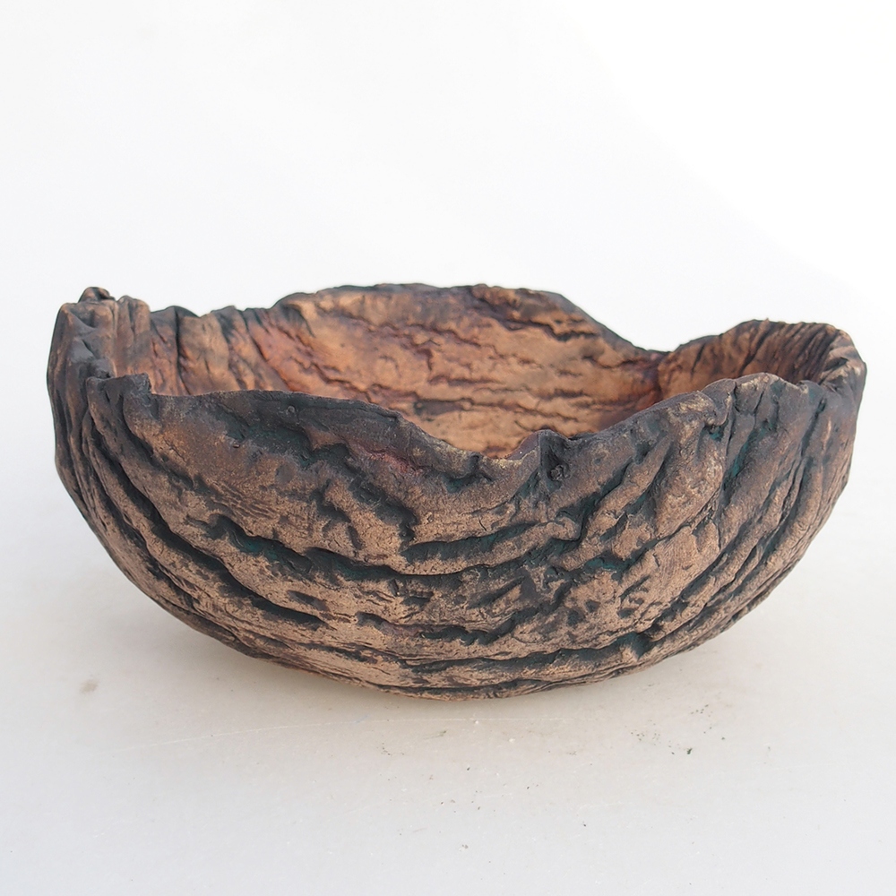 Ceramiczna skorupa 15,5 x 15,5 x 7 cm, kolor zielony