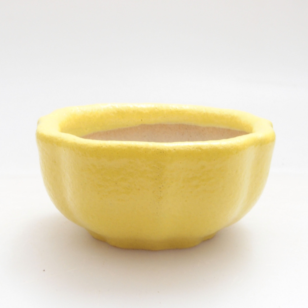 Ceramiczna miska bonsai 5,5 x 5,5 x 3 cm, żółta