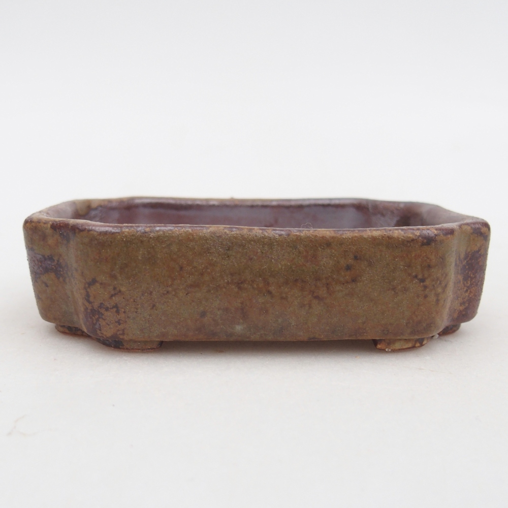 Ceramiczna miska do bonsai 10 x 8,5 x 2,5 cm, brązowa