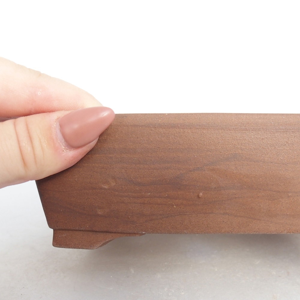 Ceramiczna miska do bonsai 14,5 x 12,5 x 5 cm, brązowa