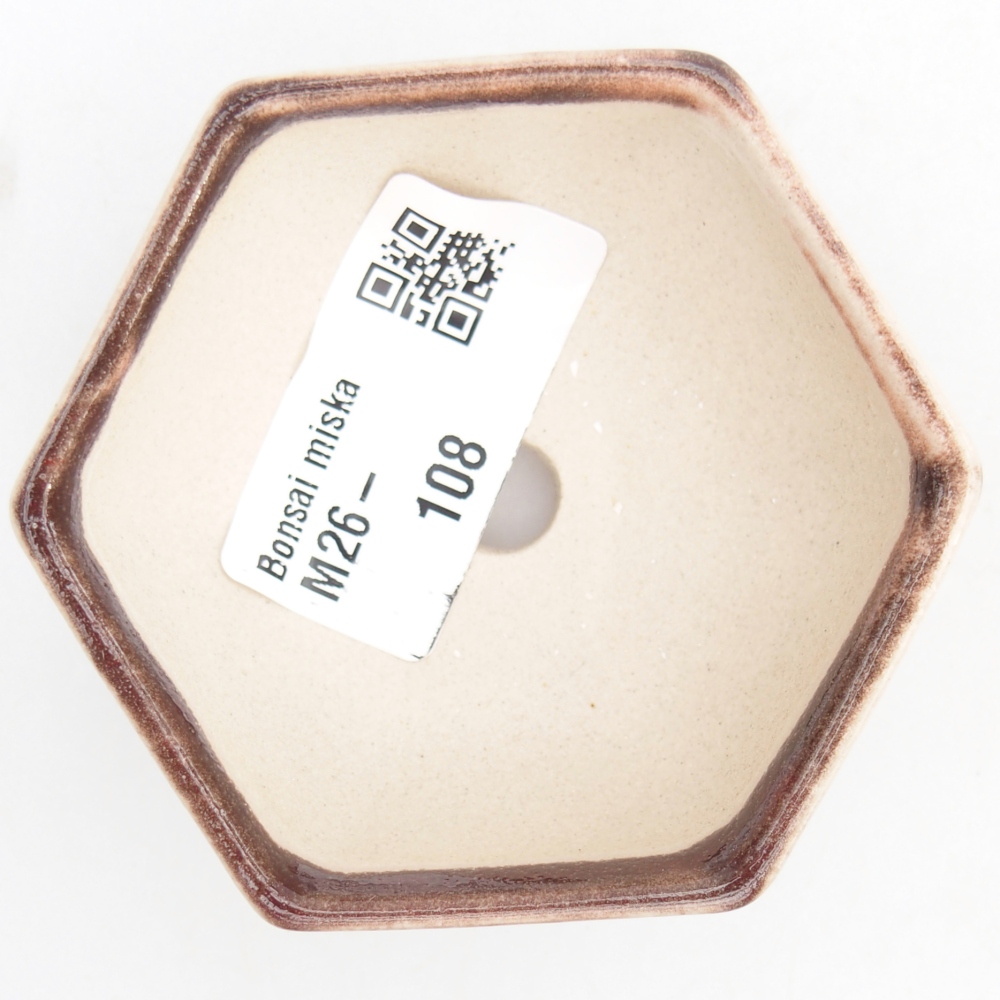 Mini miska do bonsai 7 x 6 x 3 cm, kolor czerwony