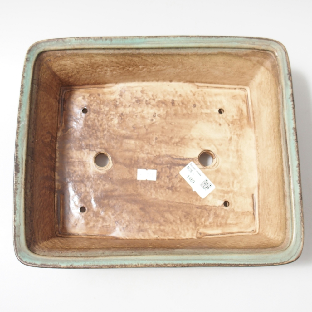 Ceramiczna miska na bonsai 29 x 24 x 8 cm, zielona