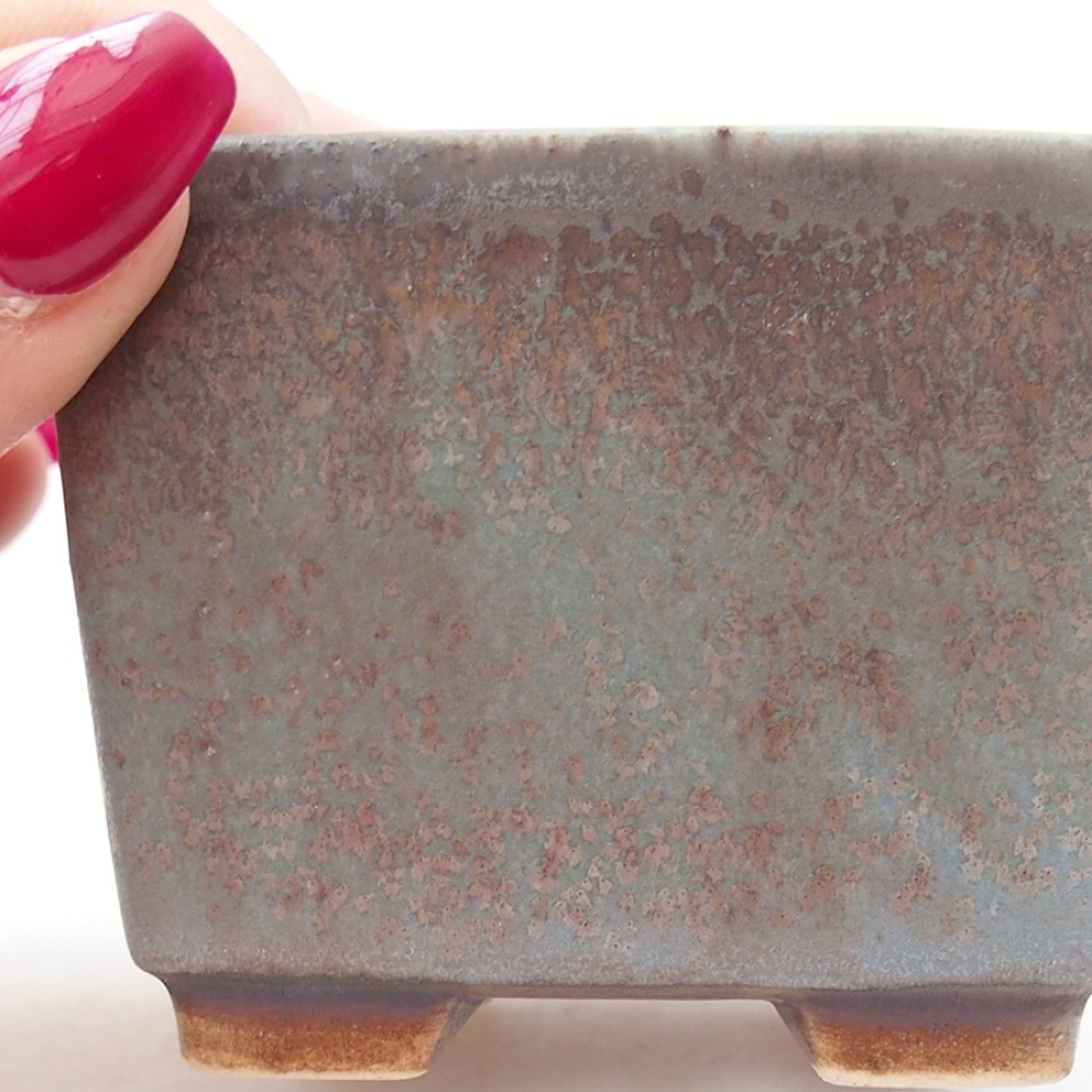 Ceramiczna miska bonsai 6 x 6 x 4,5 cm, kolor niebieski