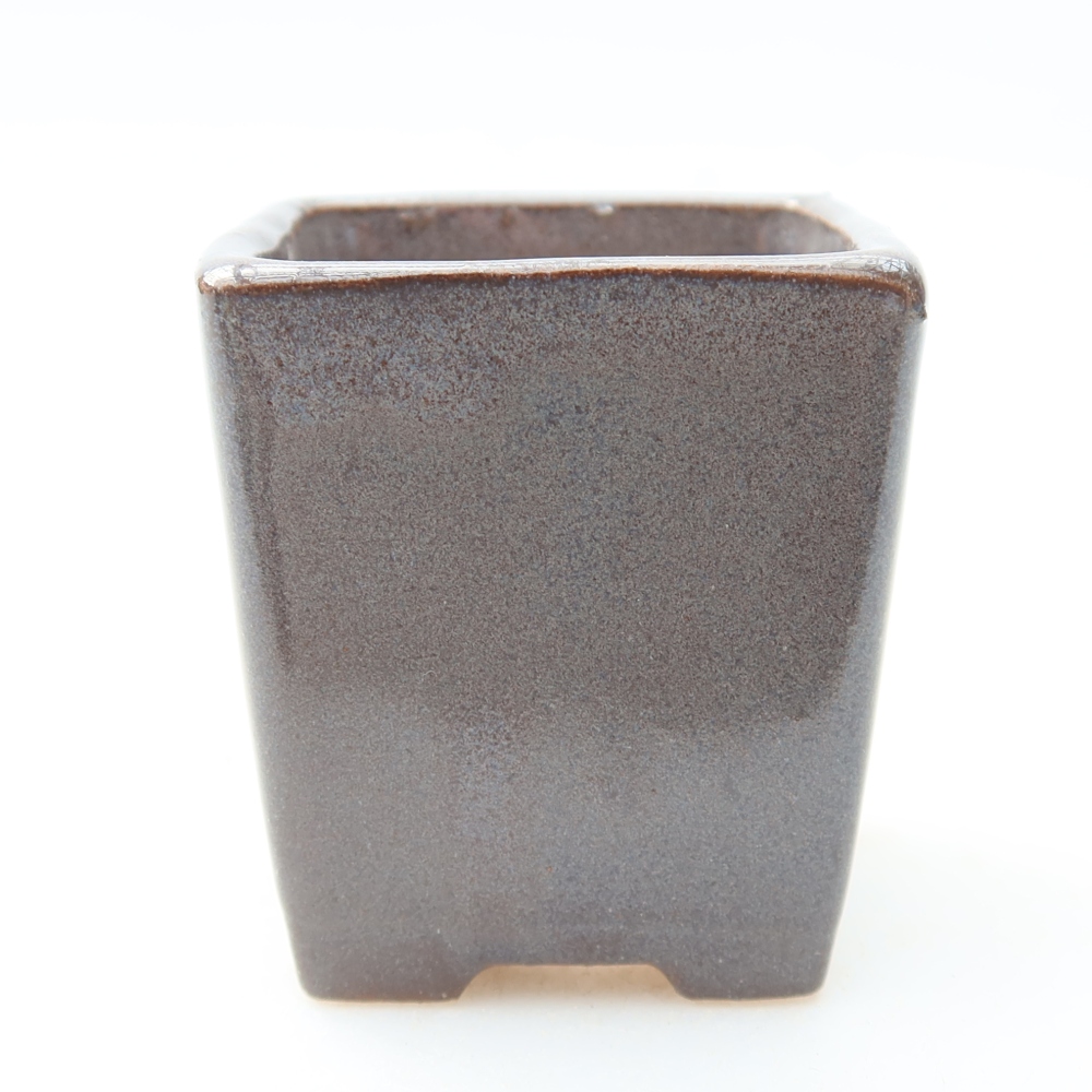 Ceramiczna miseczka do bonsai 4,5 x 4,5 x 5 cm, kolor szary