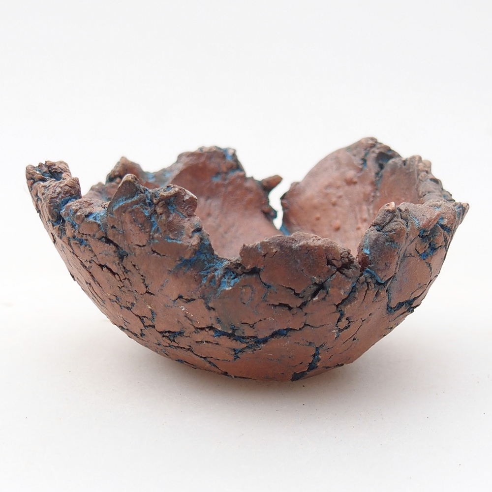 Ceramiczna muszla 7,5 x 7 x 3,5 cm, kolor niebieski