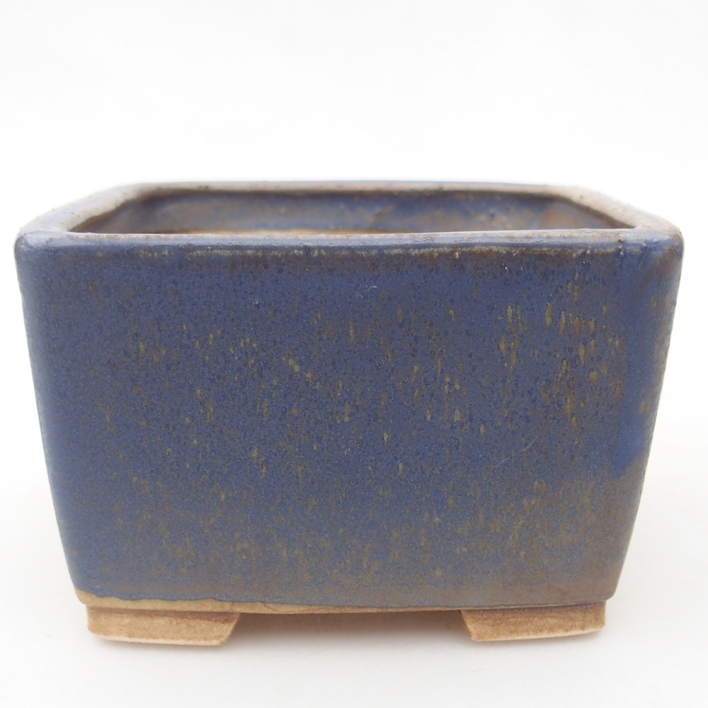 Ceramiczna miska na bonsai 11 x 11 x 7 cm, kolor niebieski