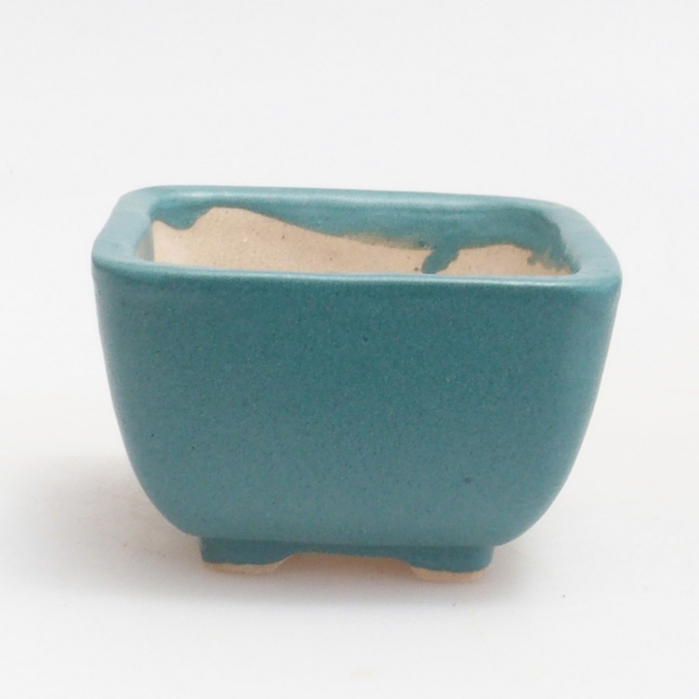 Ceramiczna miska bonsai 5 x 5 x 3 cm, kolor niebieski