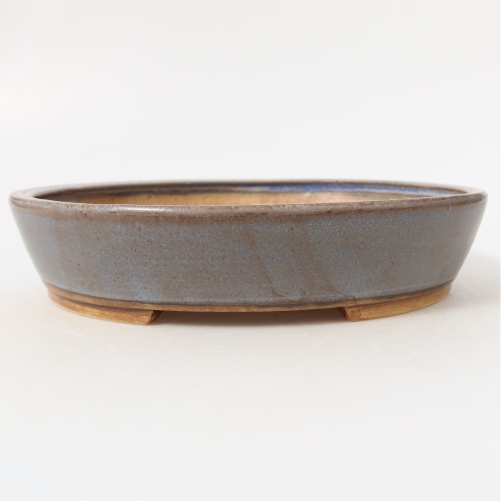 Ceramiczna miska do bonsai 21 x 19 x 4,5 cm, kolor niebieski