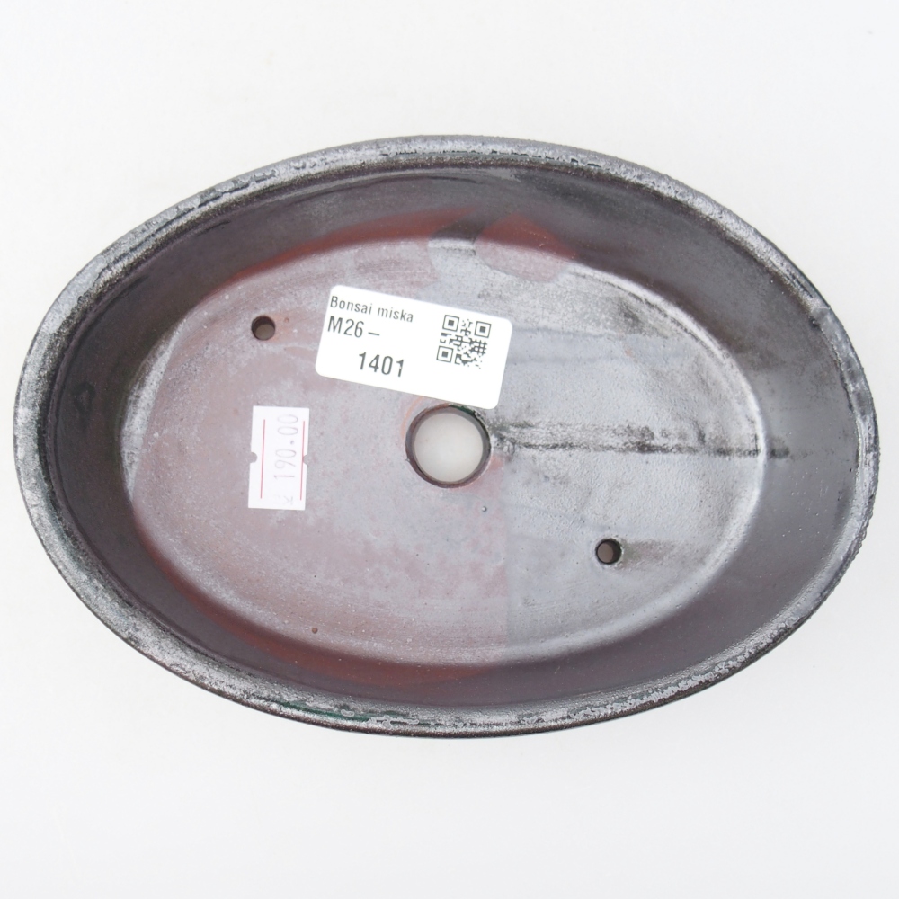 Ceramiczna miska na bonsai 16,5 x 11,5 x 4,5 cm, kolor metaliczny