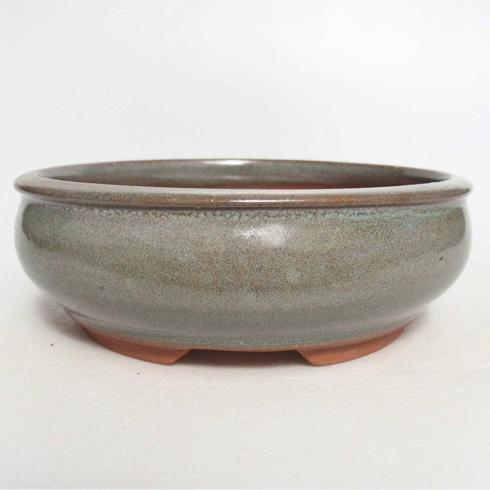 Ceramiczna miska do bonsai 16,5 x 16,5 x 5,5 cm, zielona