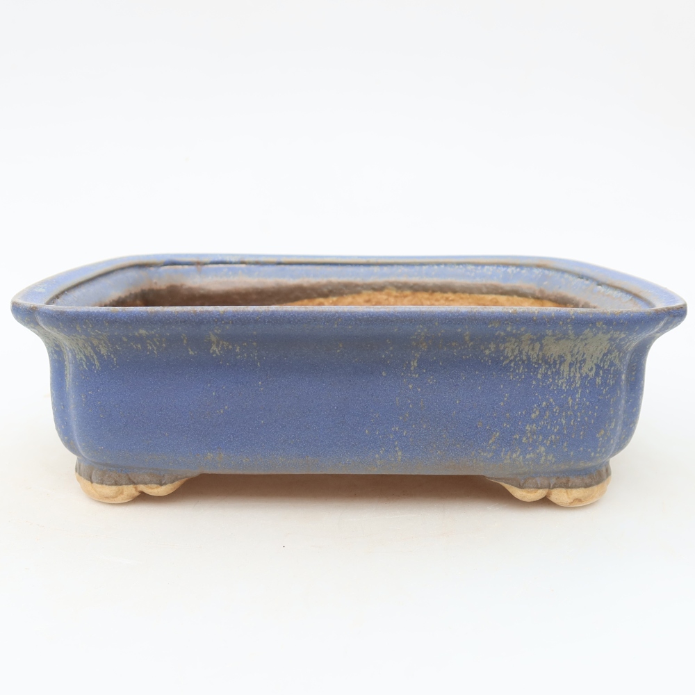 Ceramiczna miska do bonsai 20 x 17,5 x 6 cm, kolor niebieski