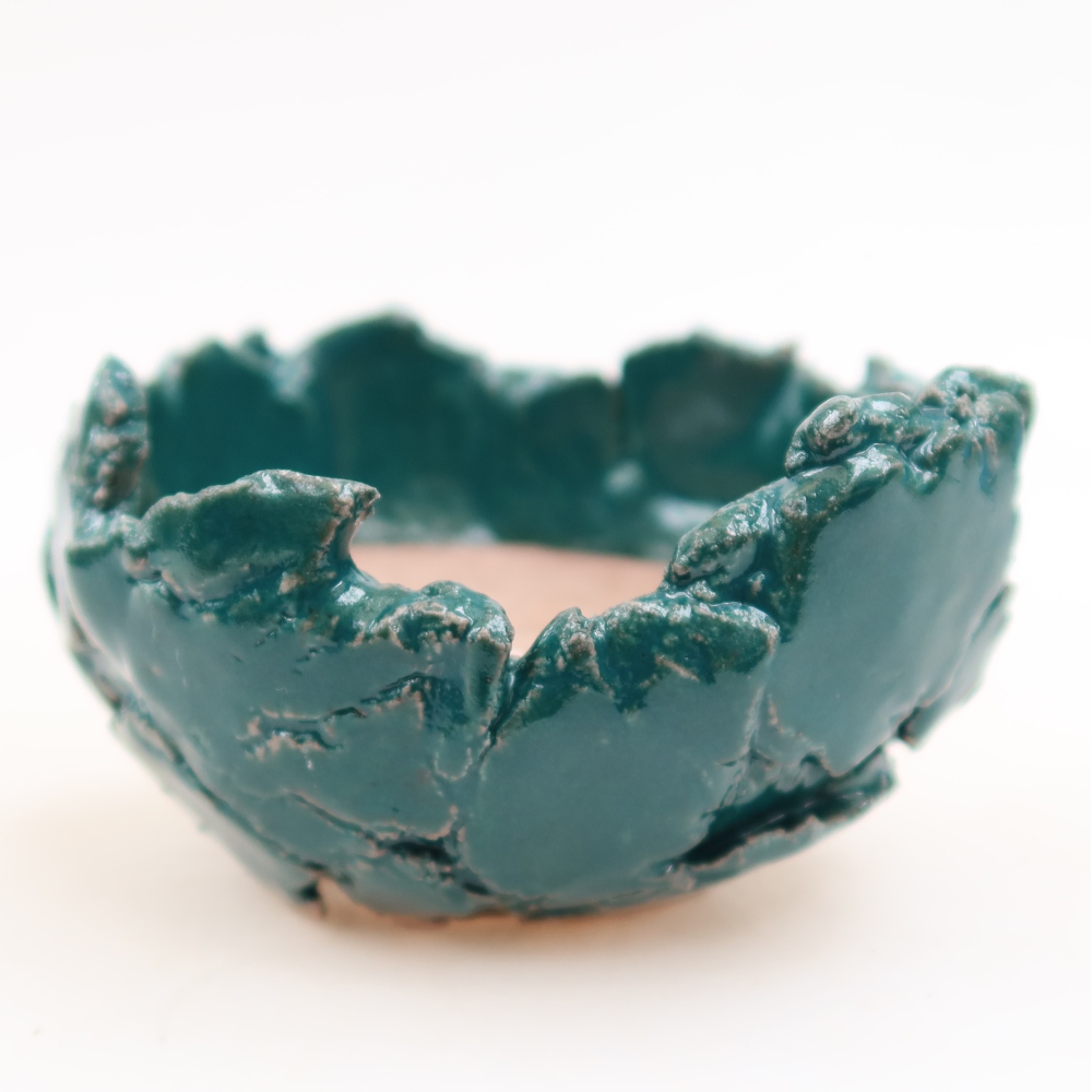 Ceramiczna skorupka  9 x 8 x 5 cm, kolor zielony