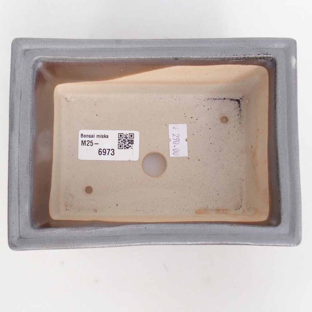 Ceramiczna miska do bonsai 16 x 12 x 6 cm, kolor metaliczny