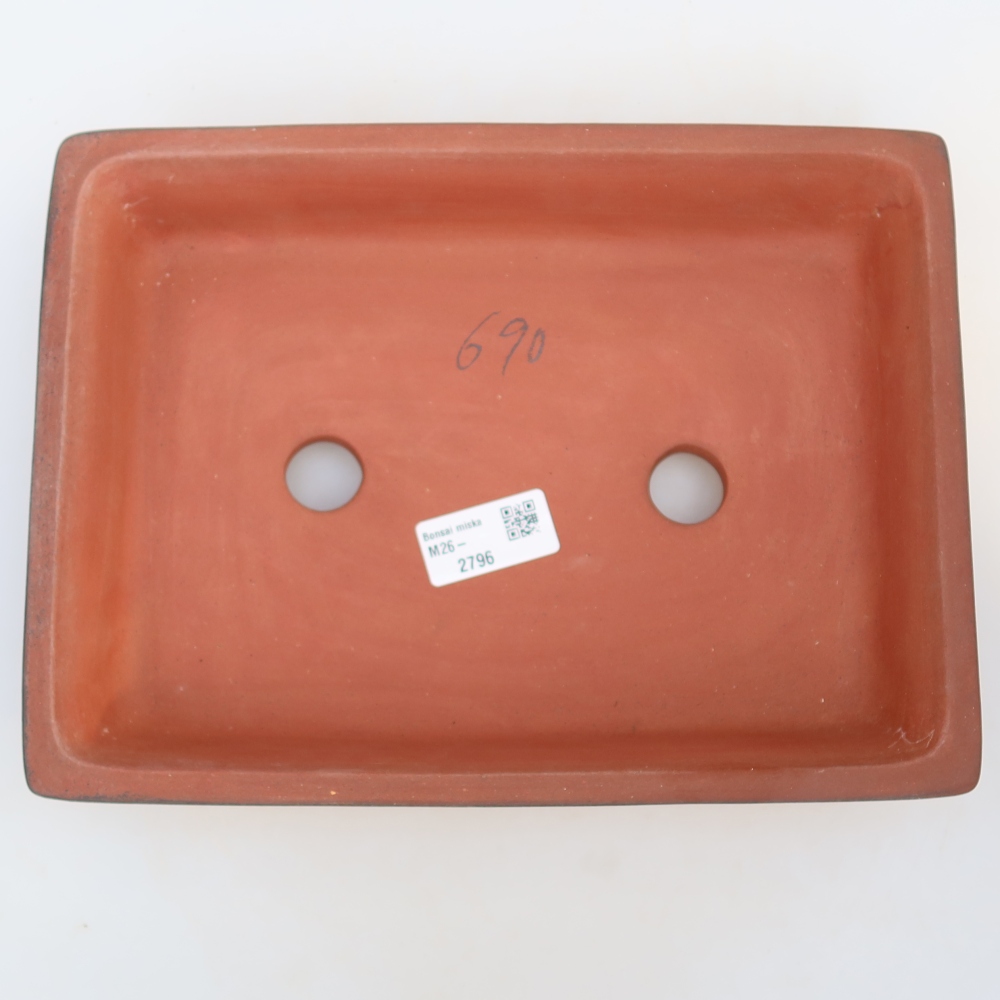 Ceramiczna miska  26 x 20 x 5 cm, kolor ceglasty