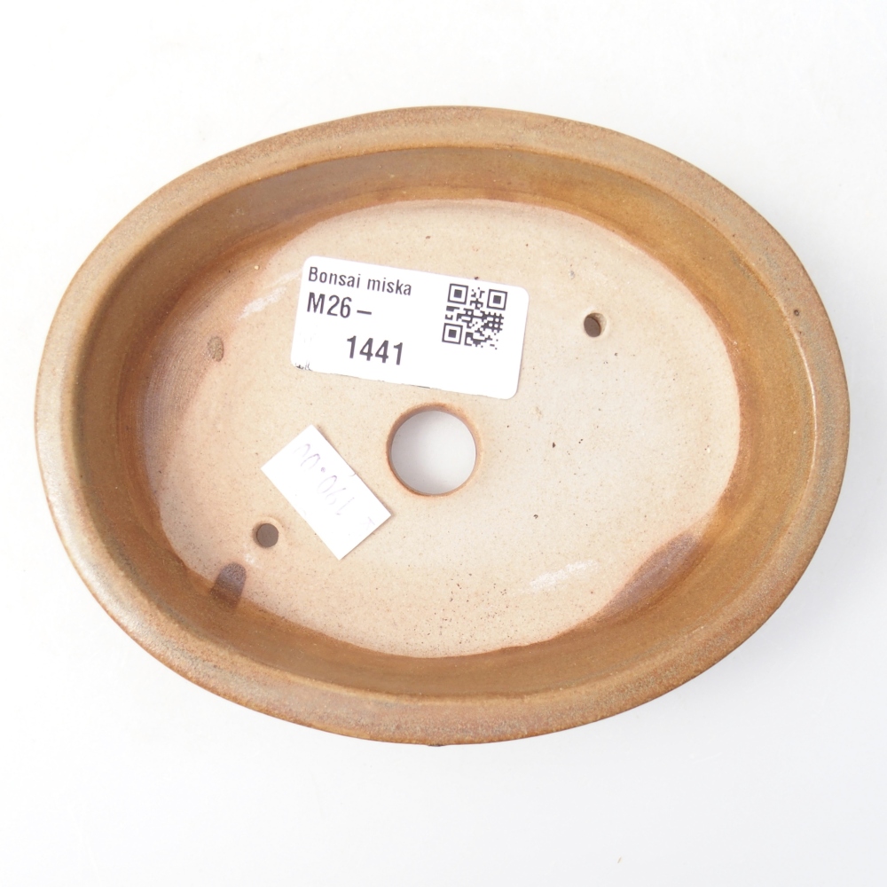 Ceramiczna miska do bonsai 13 x 10,5 x 3 cm, brązowa