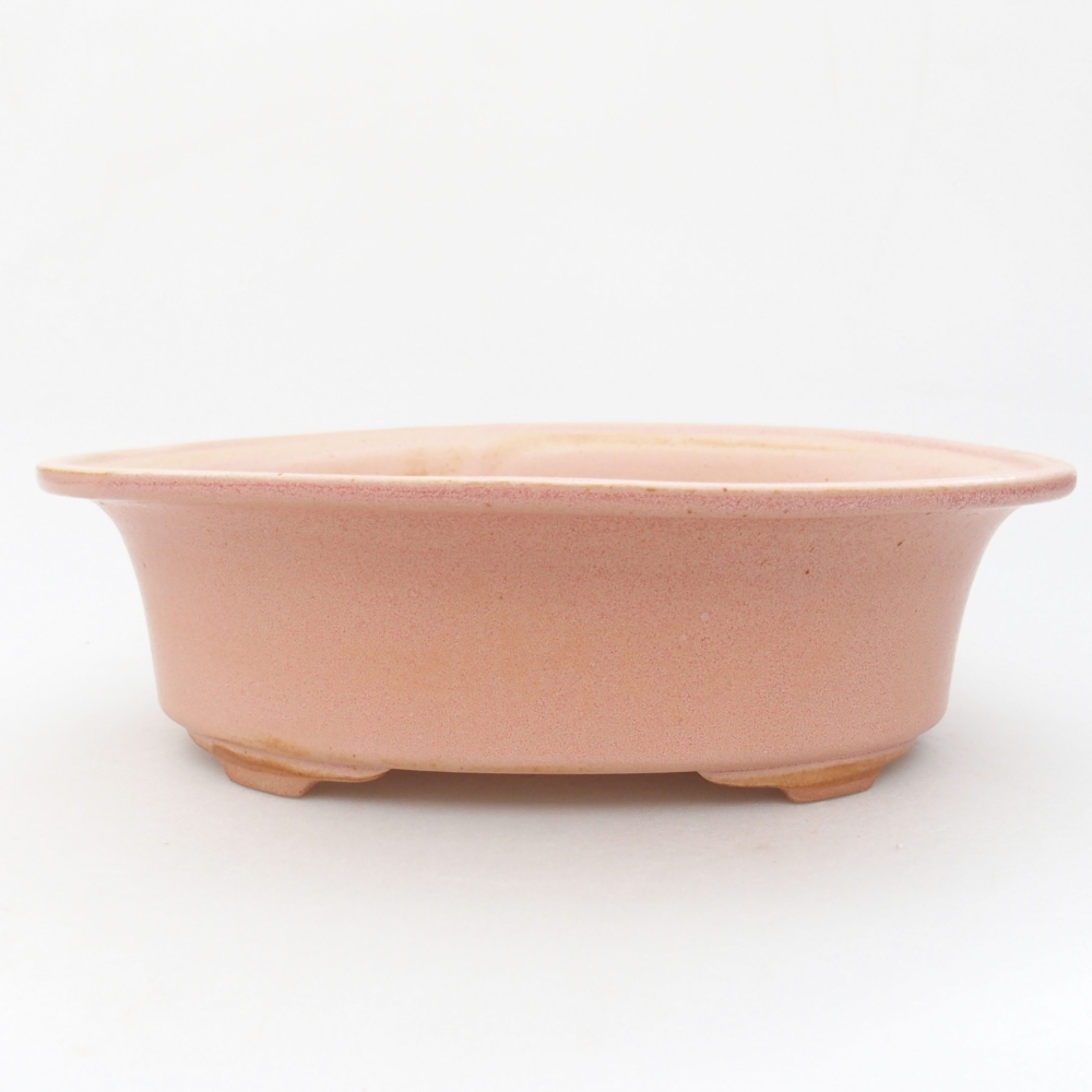 Ceramiczna miska bonsai 23 x 18 x 6,5 cm, kolor różowy