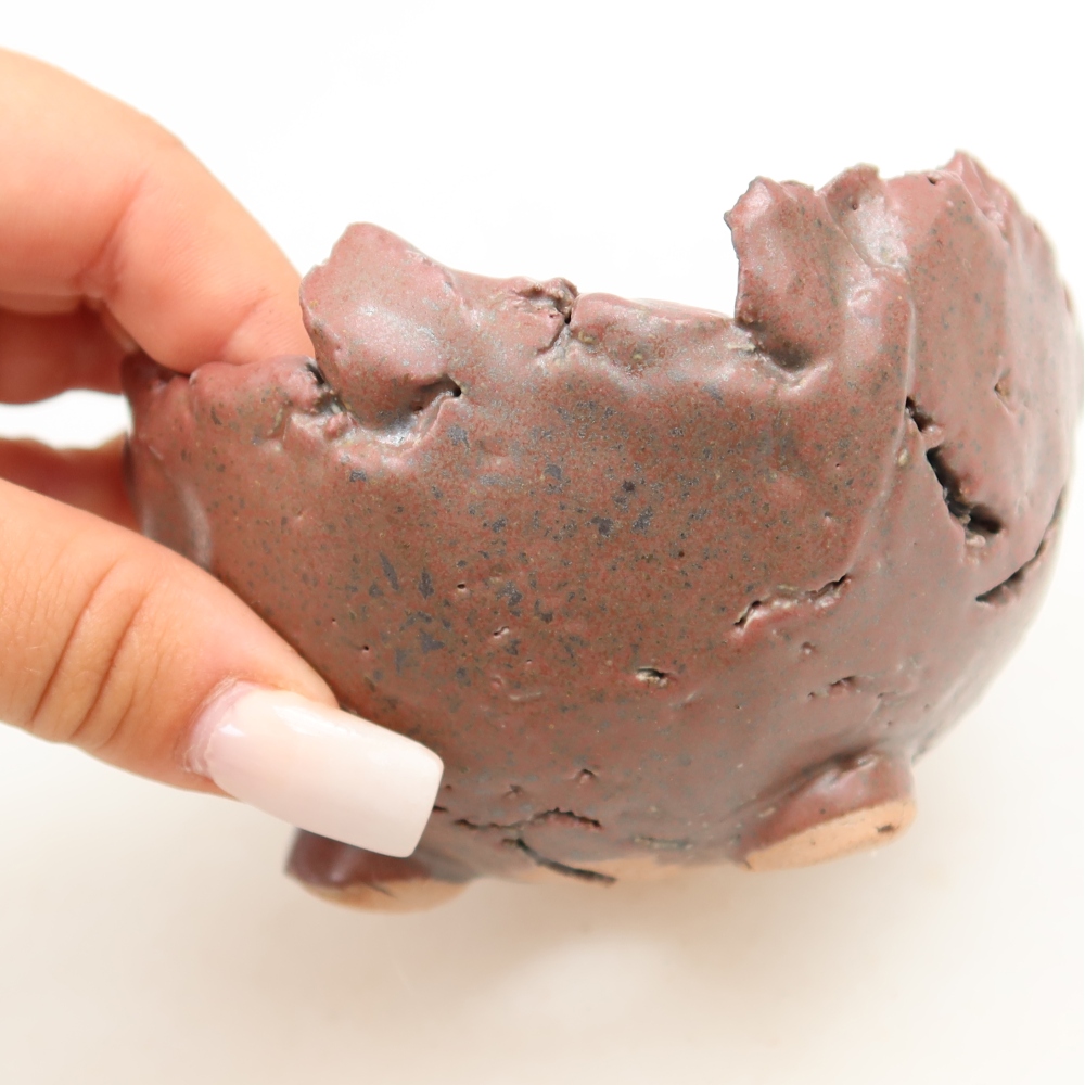 Ceramiczna skorupka  10,5 x 10,5 x 6 cm, kolor różowy
