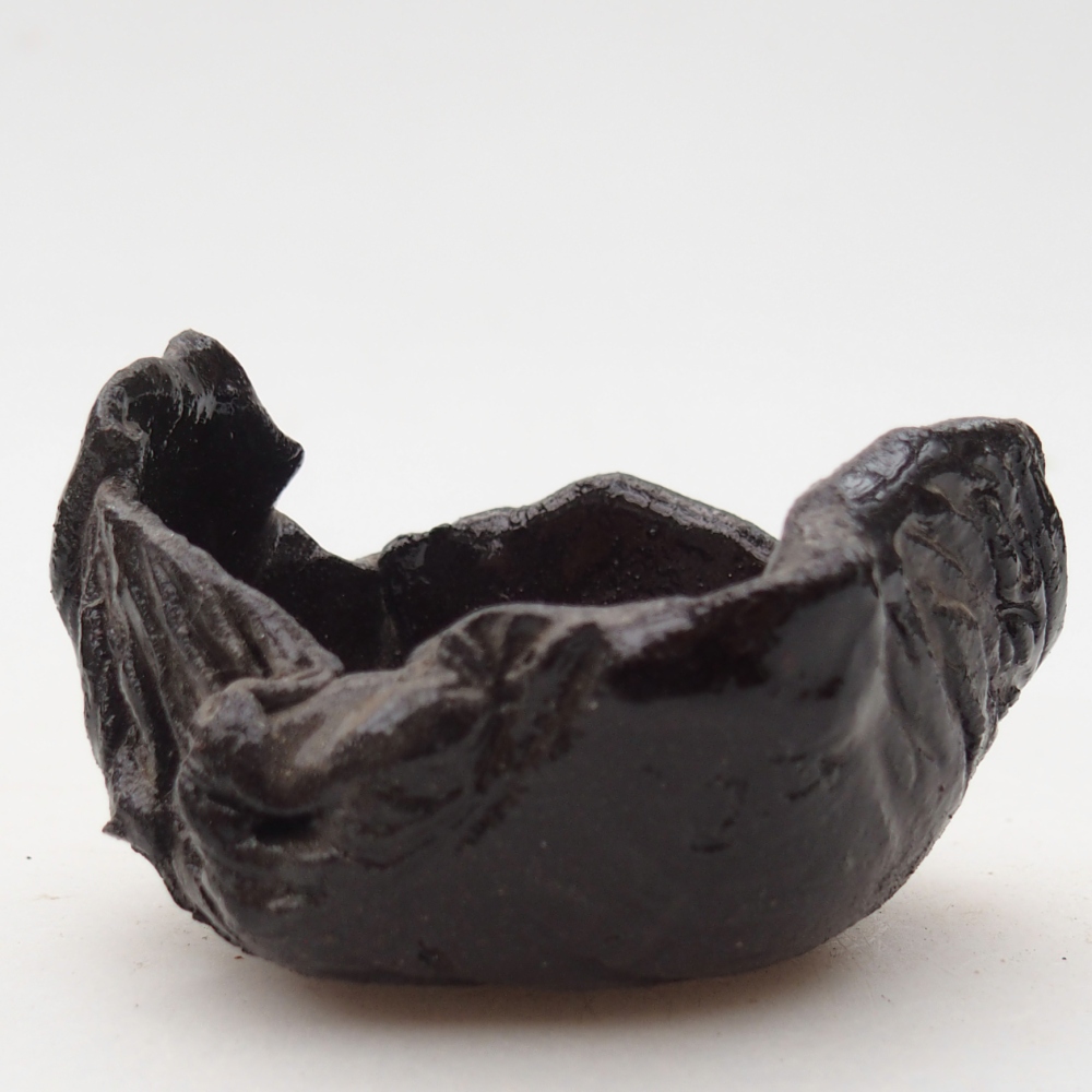 Ceramiczna muszla 7 x 7 x 5 cm, kolor czarny
