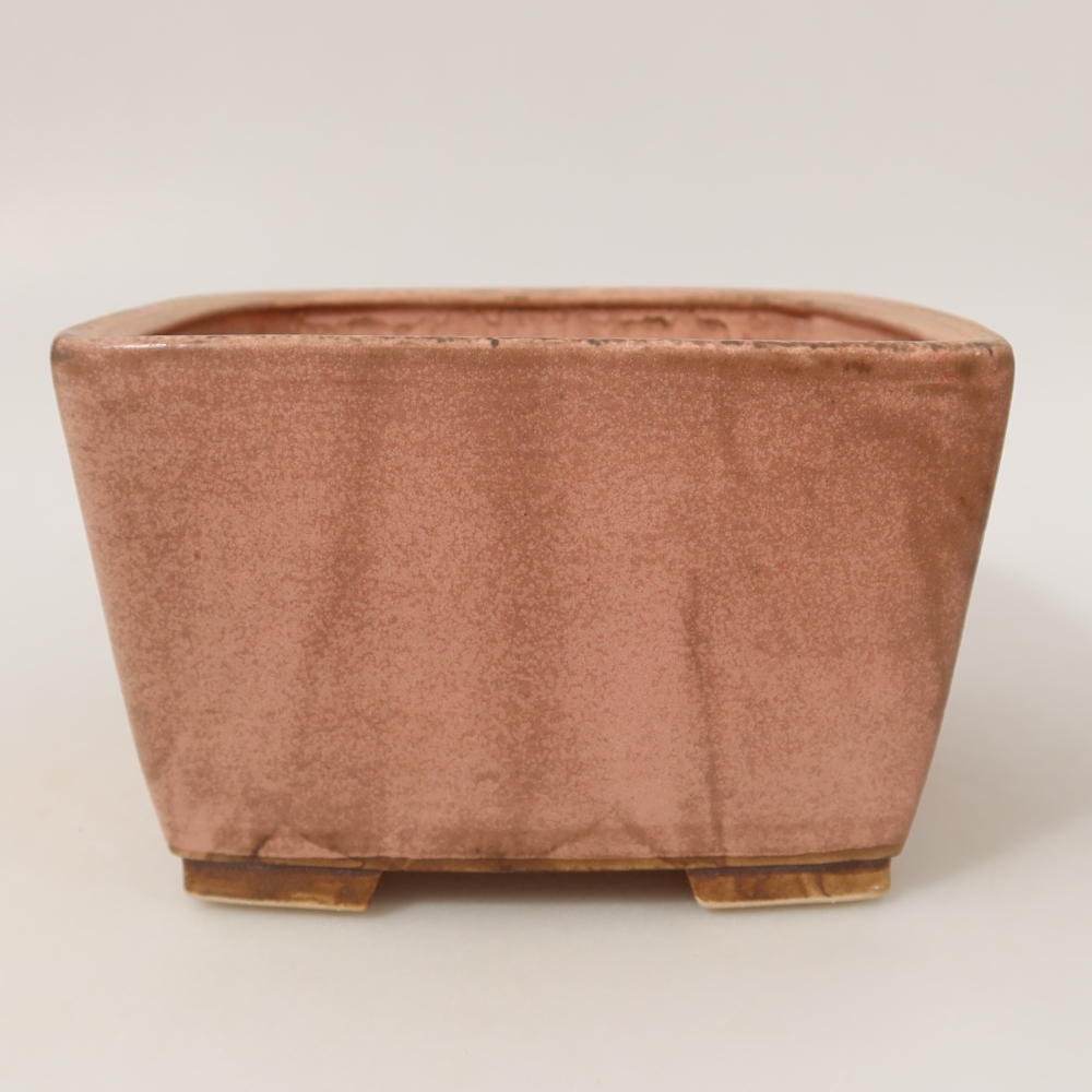 Ceramiczna miska do bonsai 16 x 16 x 10 cm, kolor różowy