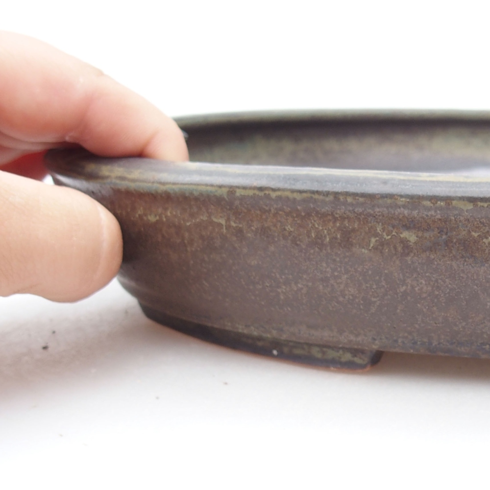 Ceramiczna miska bonsai 25 x 20 x 4 cm, kolor brązowy