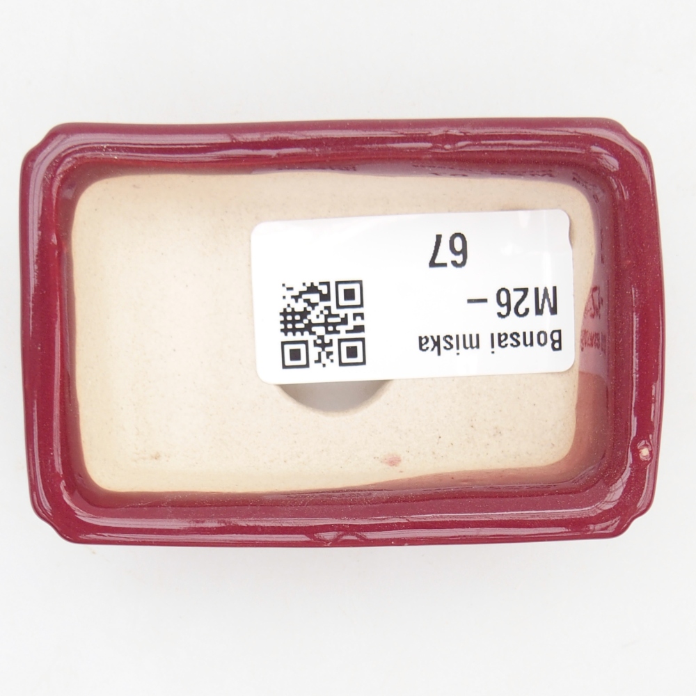 Mini miska do bonsai 7,5 x 5 x 2 cm, bordowa