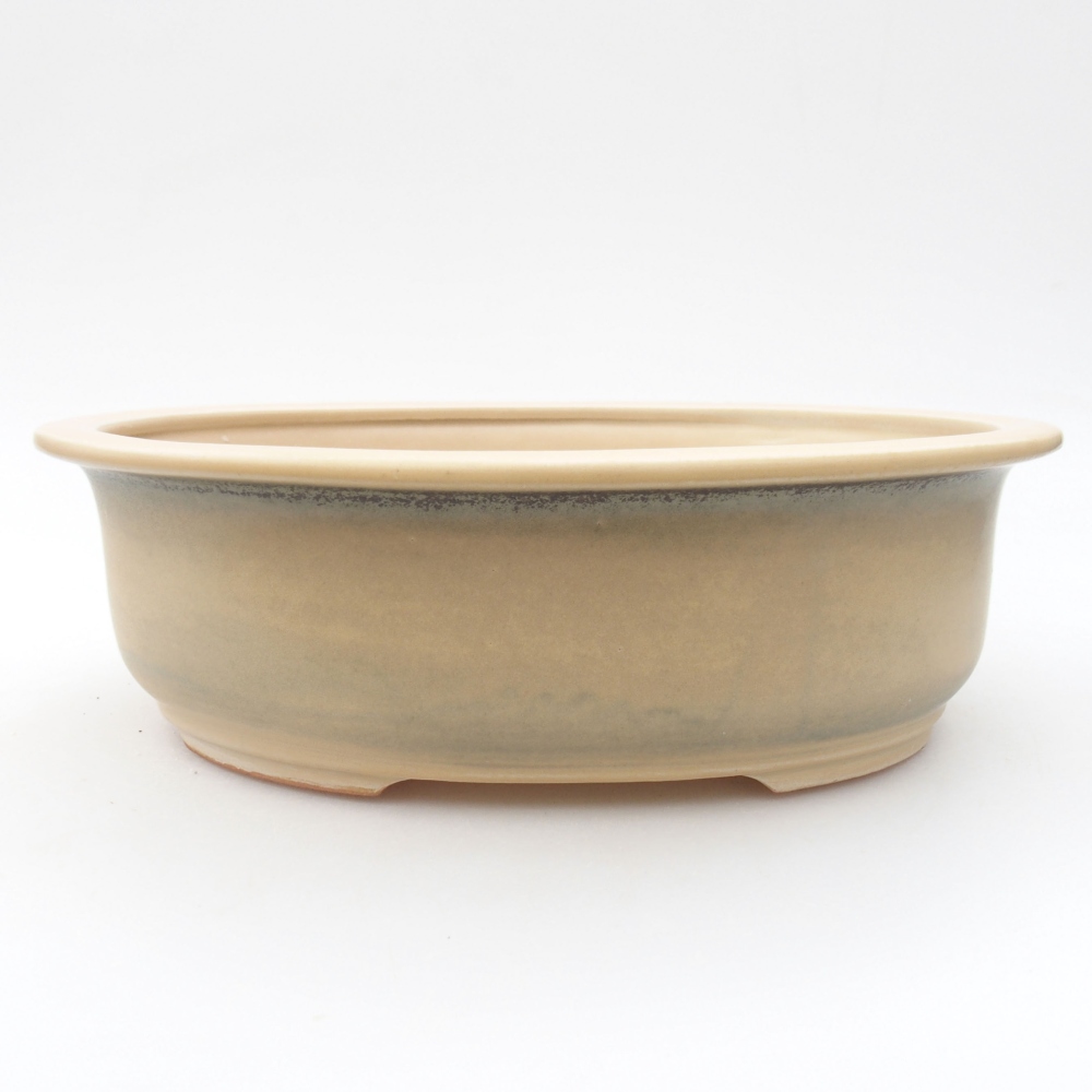 Ceramiczna miska bonsai 23 x 19,5 x 7 cm, kolor beżowy