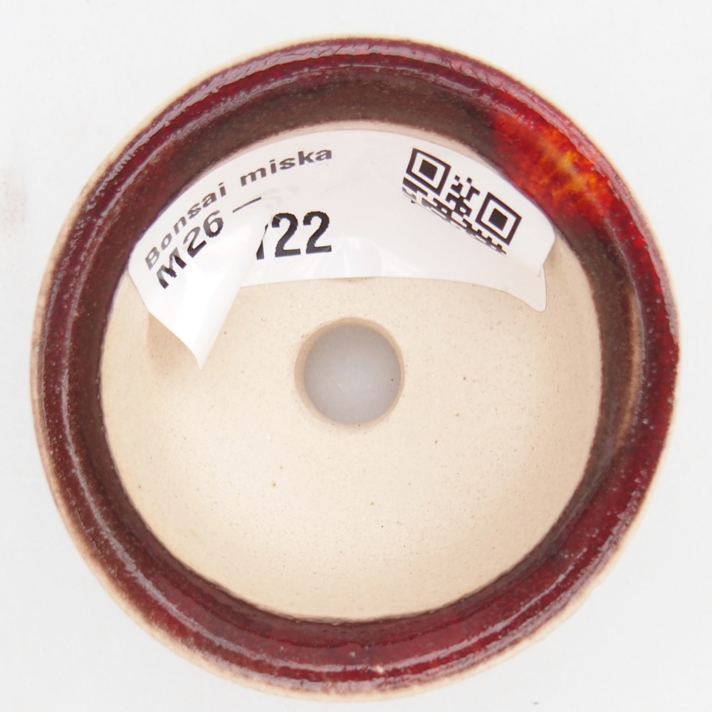 Mini miska do bonsai 5 x 5 x 3 cm, kolor czerwony