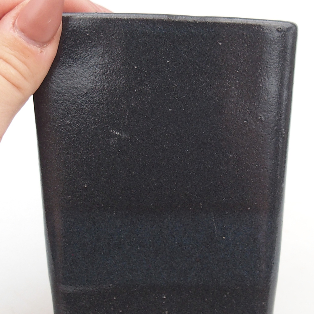 Ceramiczna miska na bonsai 8,5 x 8,5 x 11,5 cm, szara