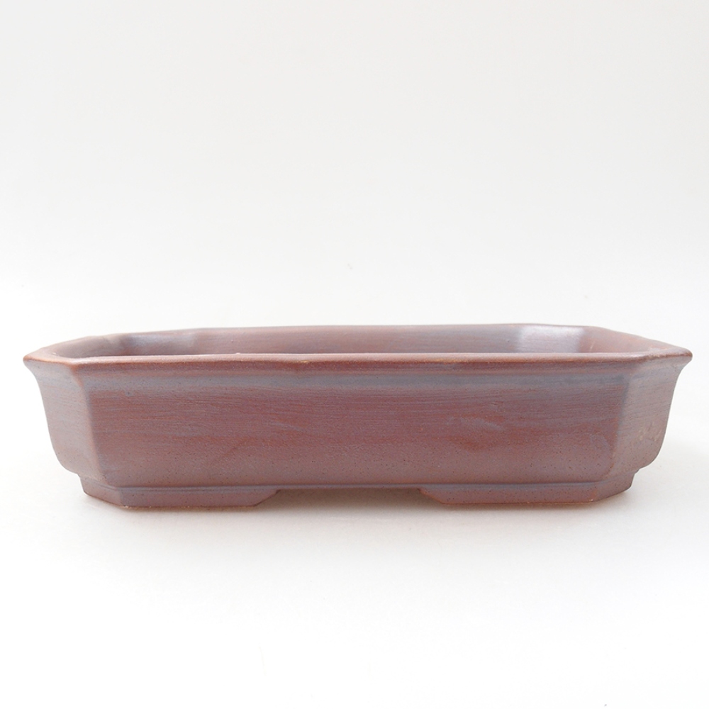 Ceramiczna miska bonsai 19 x 13,5 x 4 cm, kolor brązowy