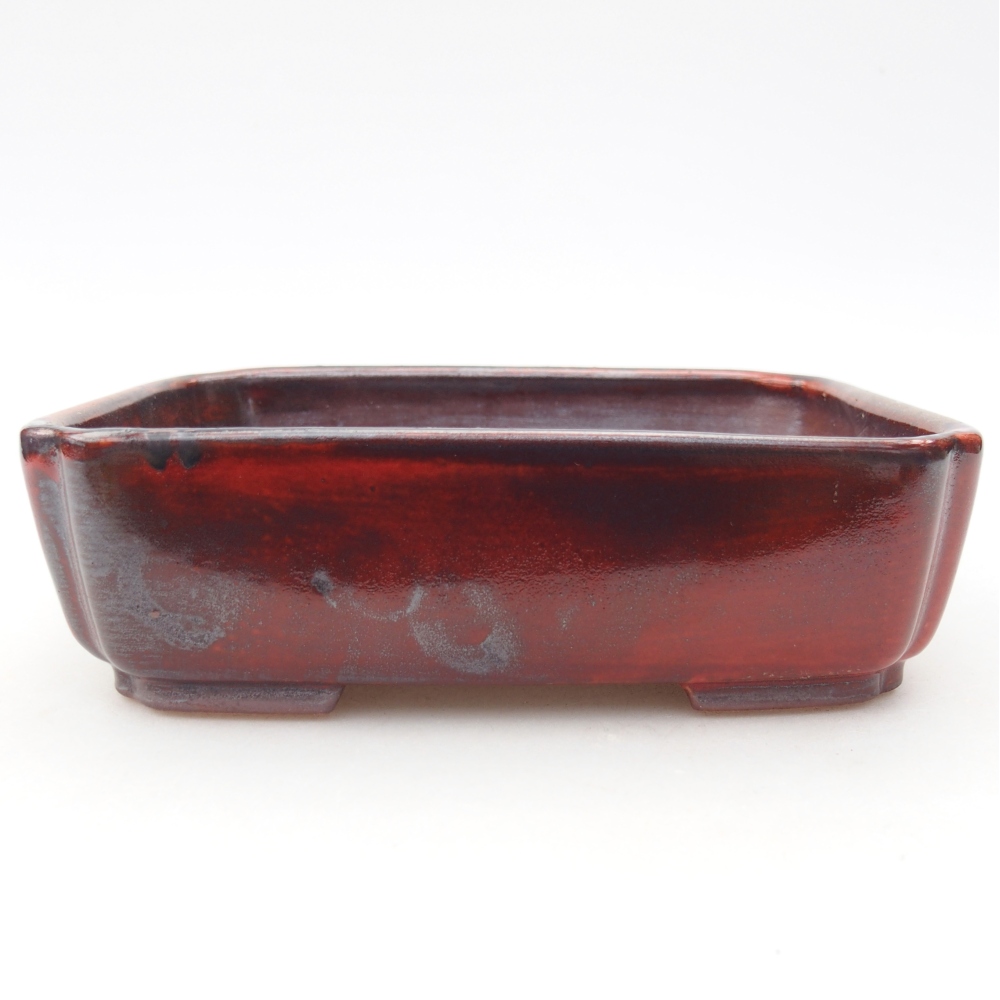 Ceramiczna miska do bonsai 15 x 12 x 4,5 cm, kolor czerwony