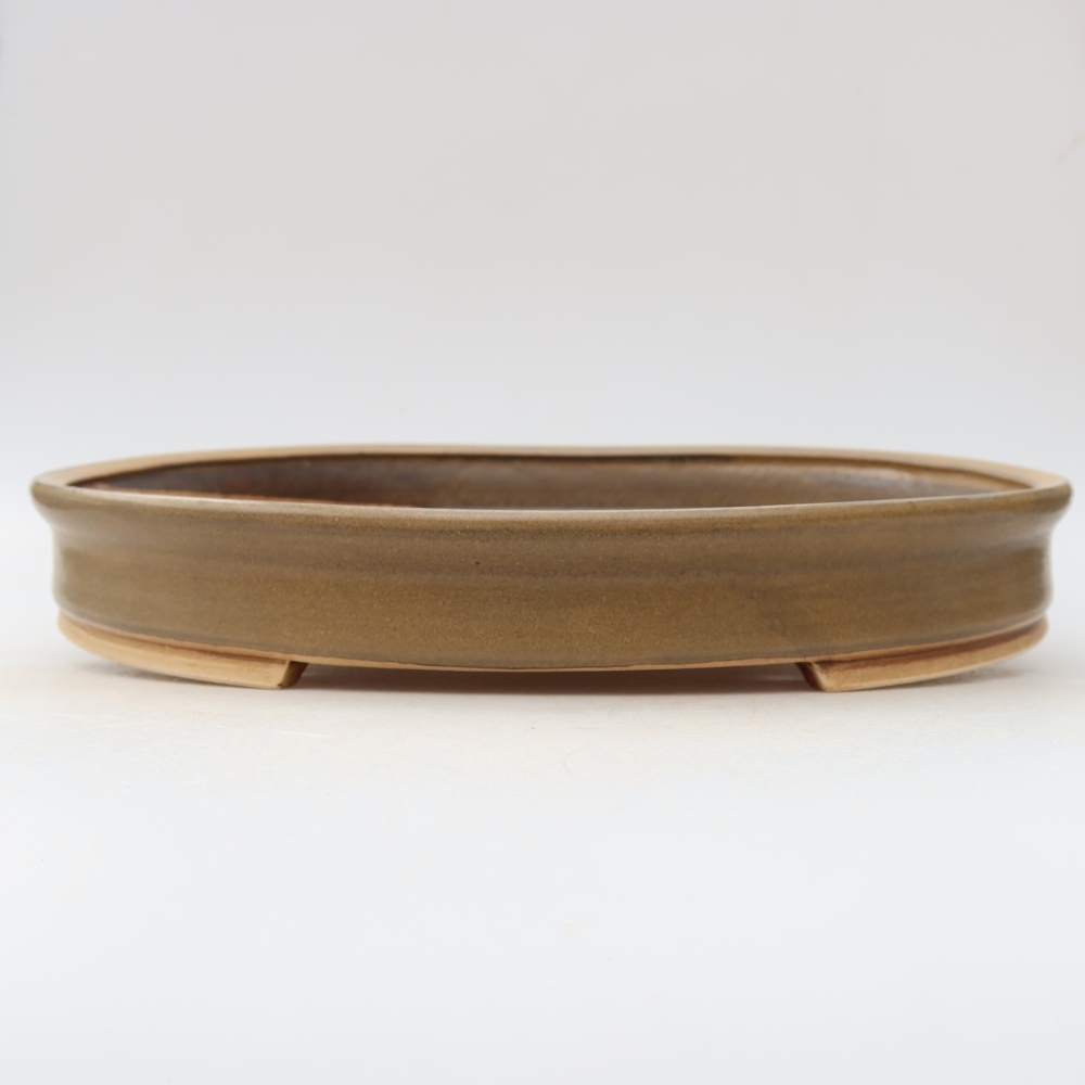 Ceramiczna miska do bonsai 31 x 27 x 4,5 cm, kolor brązowy