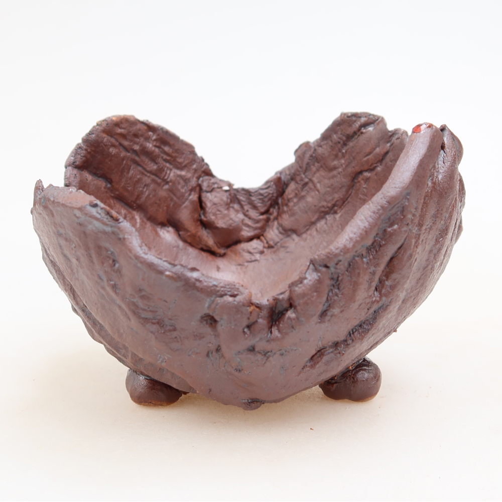 Ceramiczna skorupa  10 x 9,5 x 6,5 cm, kolor metaliczny
