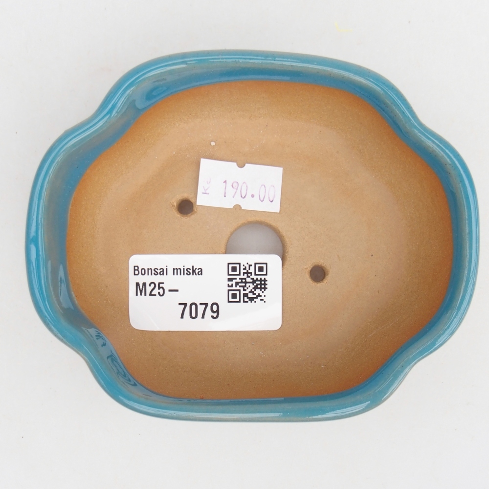 Ceramiczna miska do bonsai 10,5 x 9 x 3,5 cm, kolor niebieski