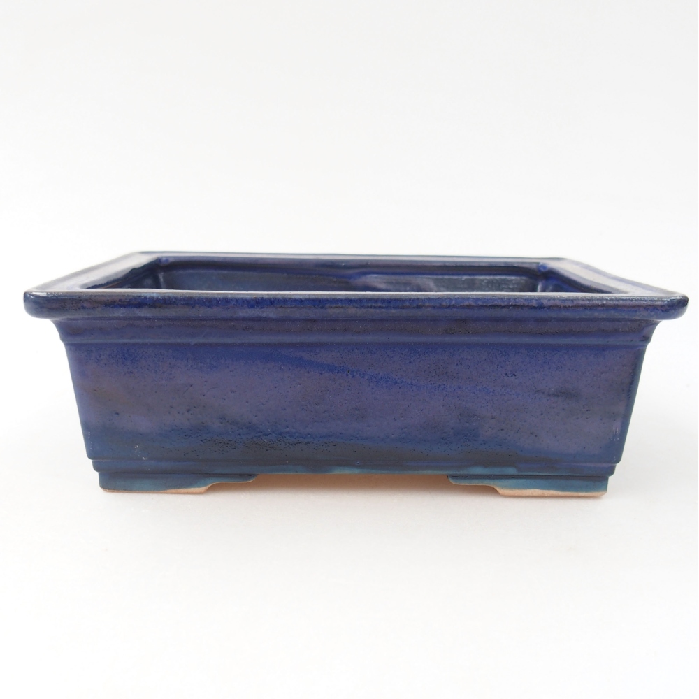 Ceramiczna miska bonsai 16 x 12 x 4,5 cm, kolor niebieski