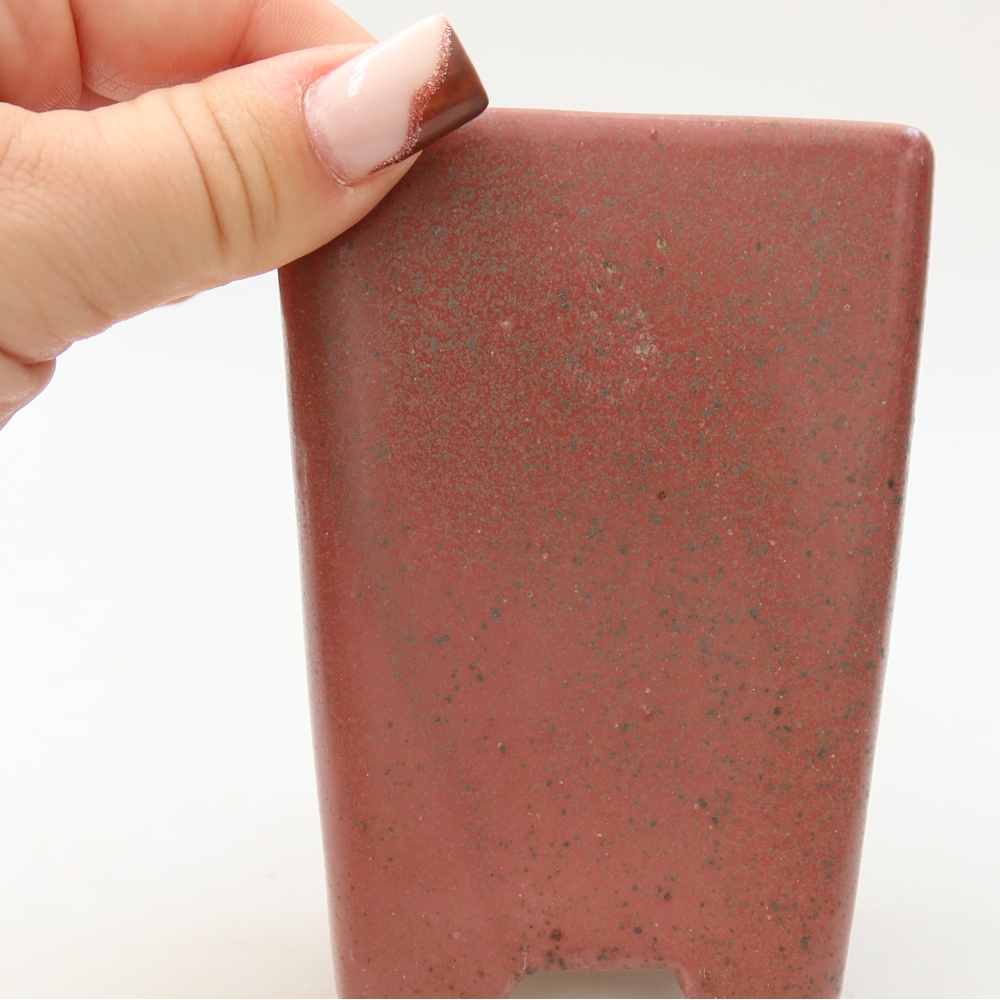 Ceramiczna miska do bonsai 7,5 x 7,5 x 10,5 cm, kolor różowy