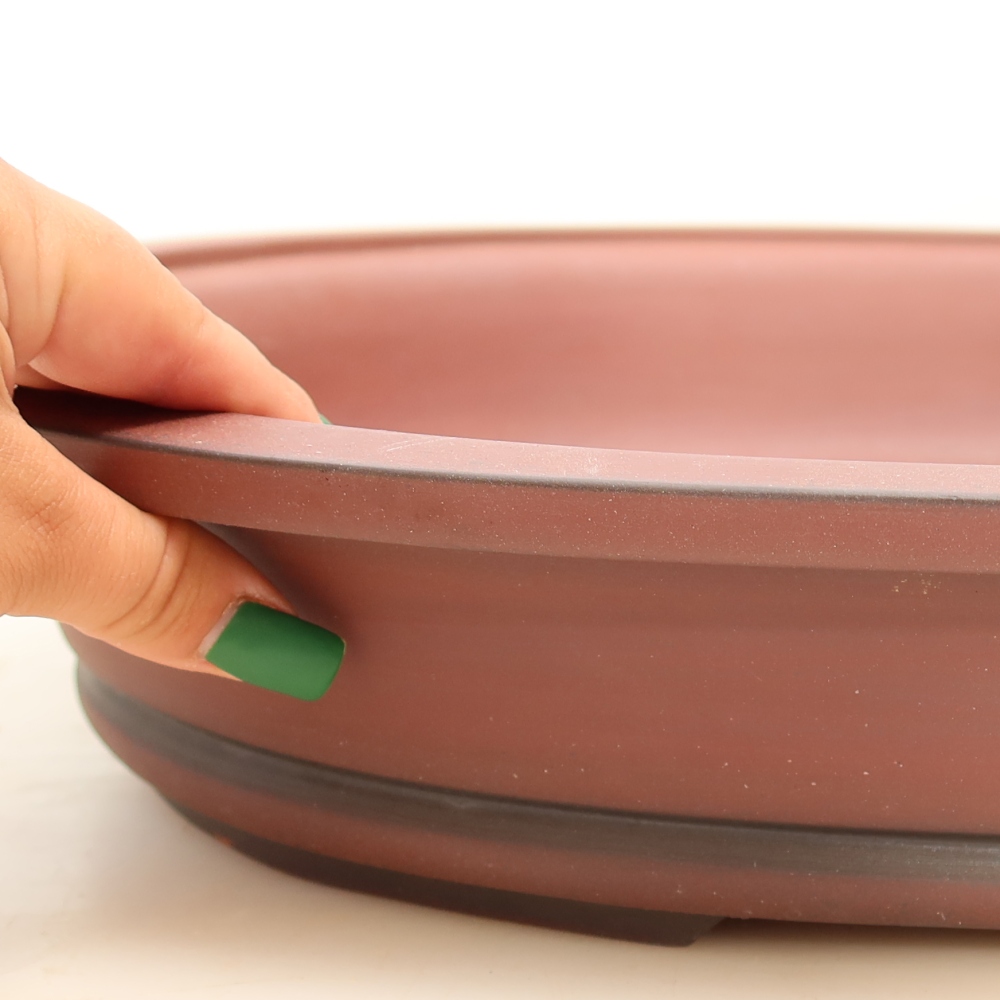 Ceramiczna miska  44 x 35 x 8 cm, kolor ceglasty – WYŁĄCZNIE ODBIÓR OSOBISTY lub transport na palecie