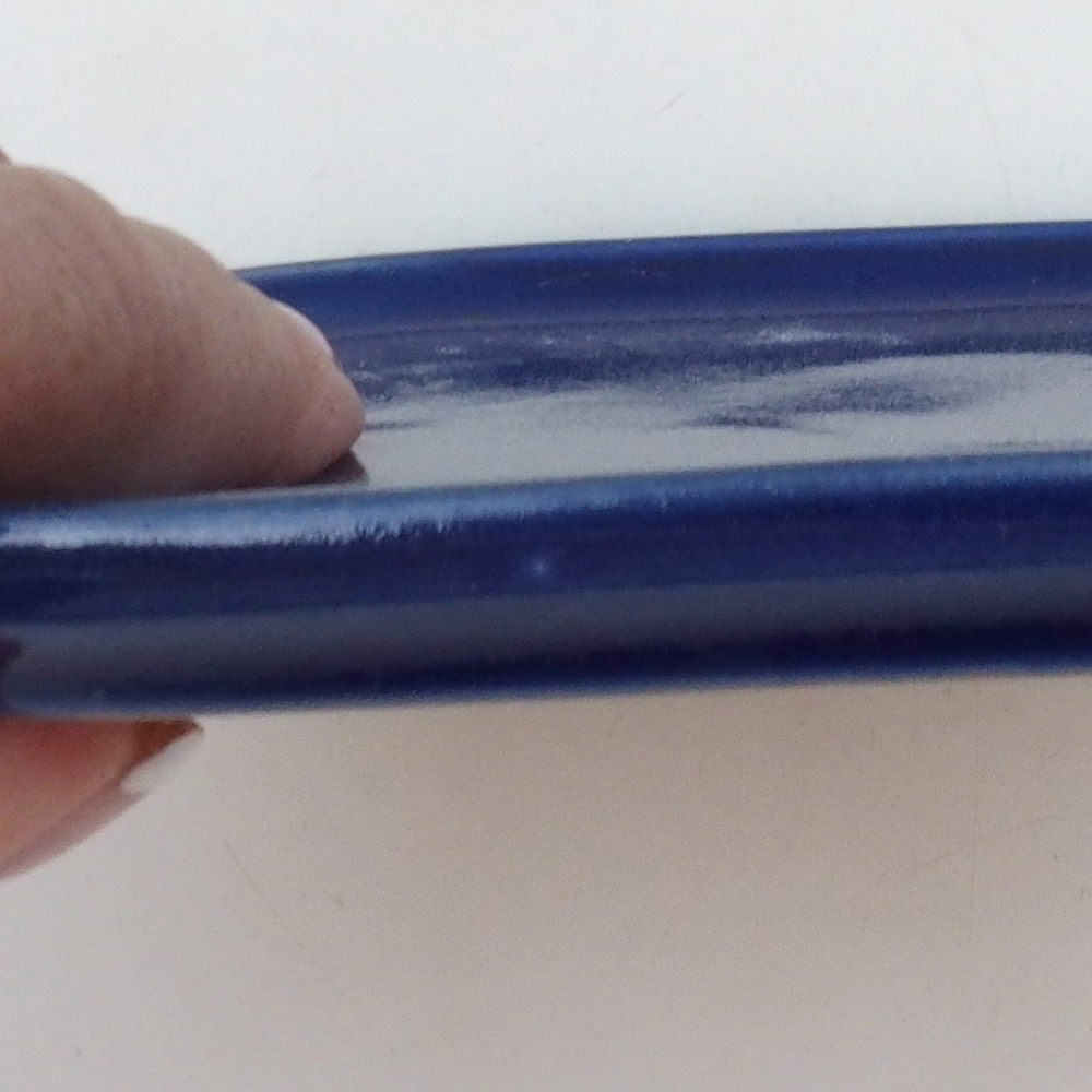 Miska ceramiczna H37 -14,5 x 13 x 1 cm - niebieska