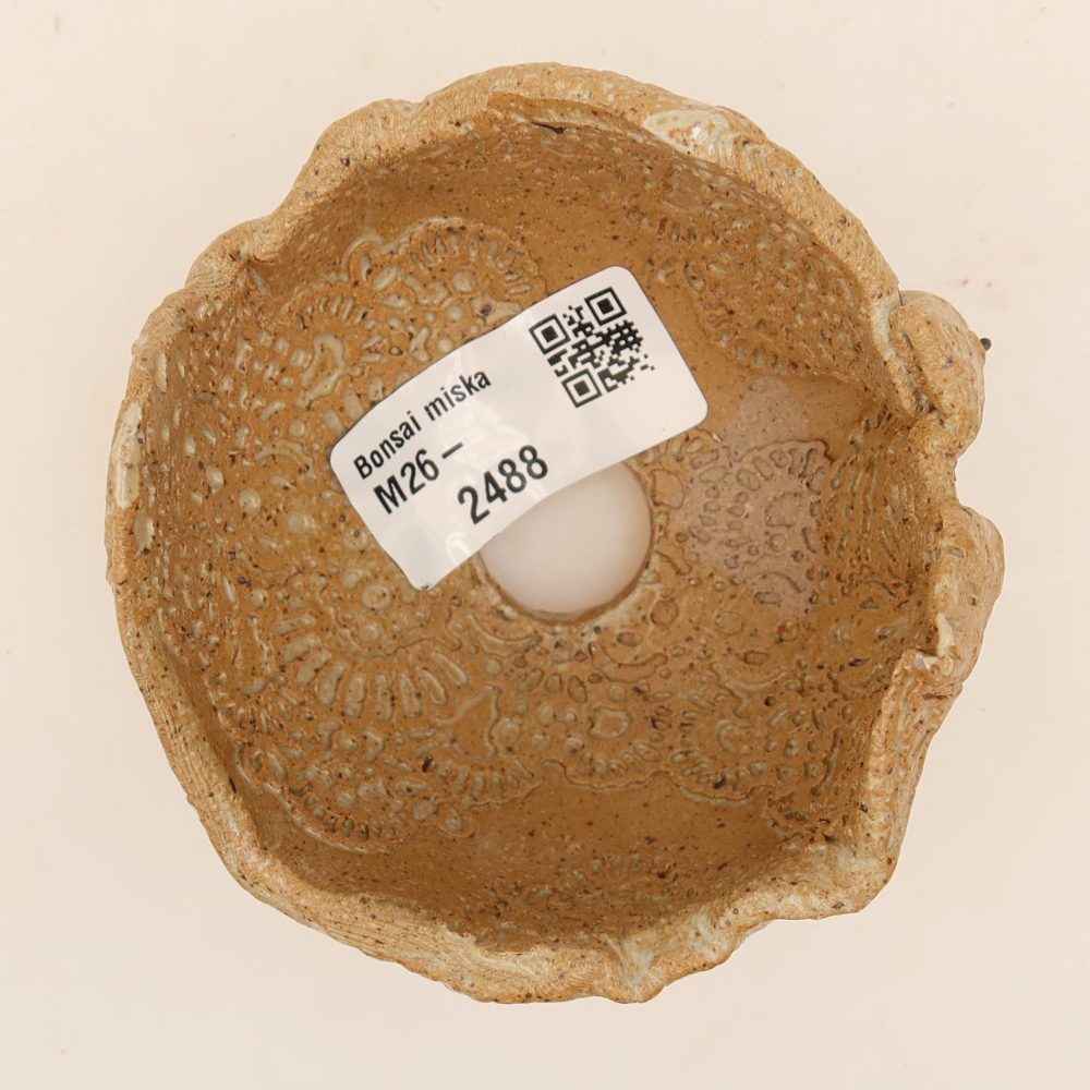Ceramiczna muszla 9 x 8 x 6 cm, kolor beżowy