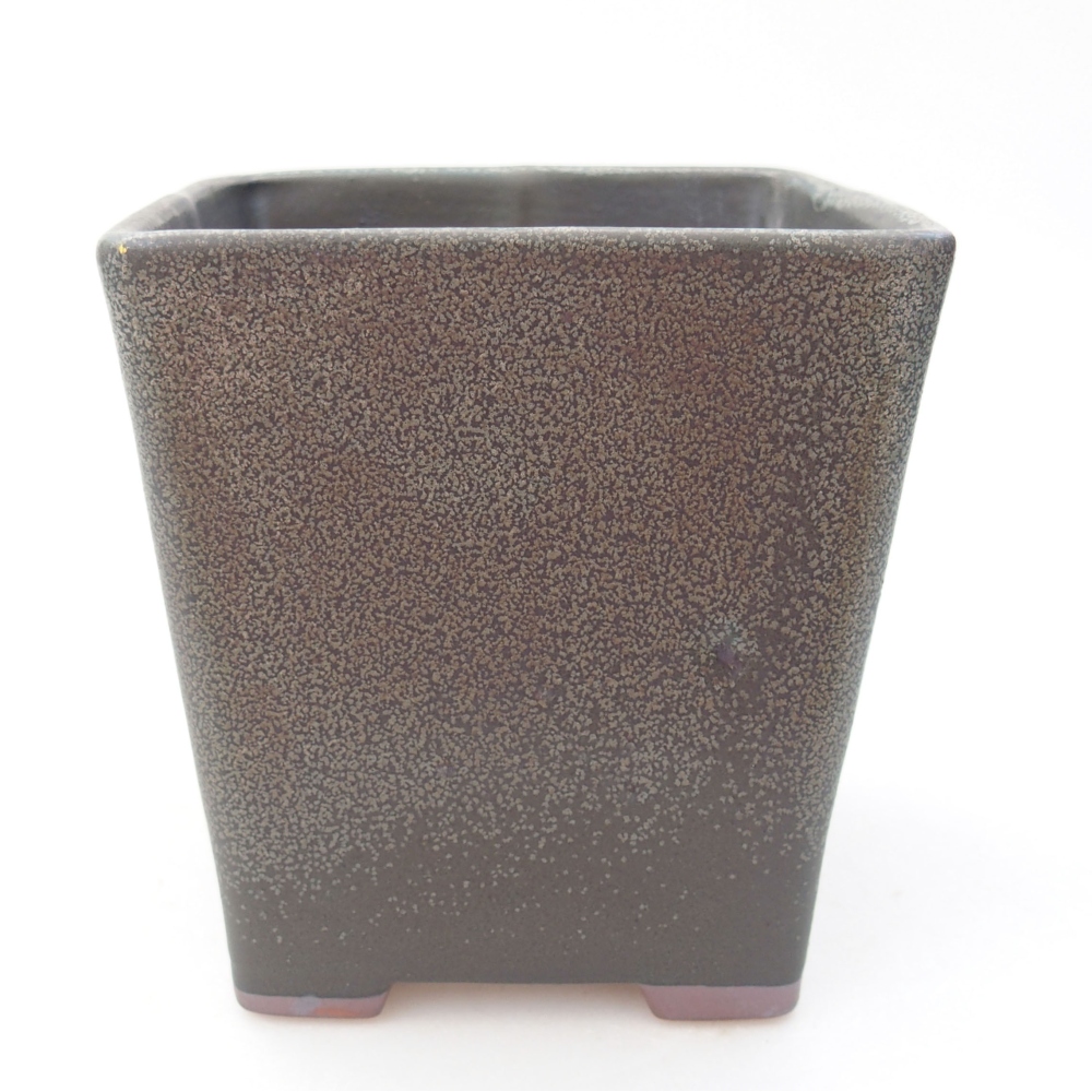 Ceramiczna miska bonsai 11 x 11 x 12 cm, kolor zielony