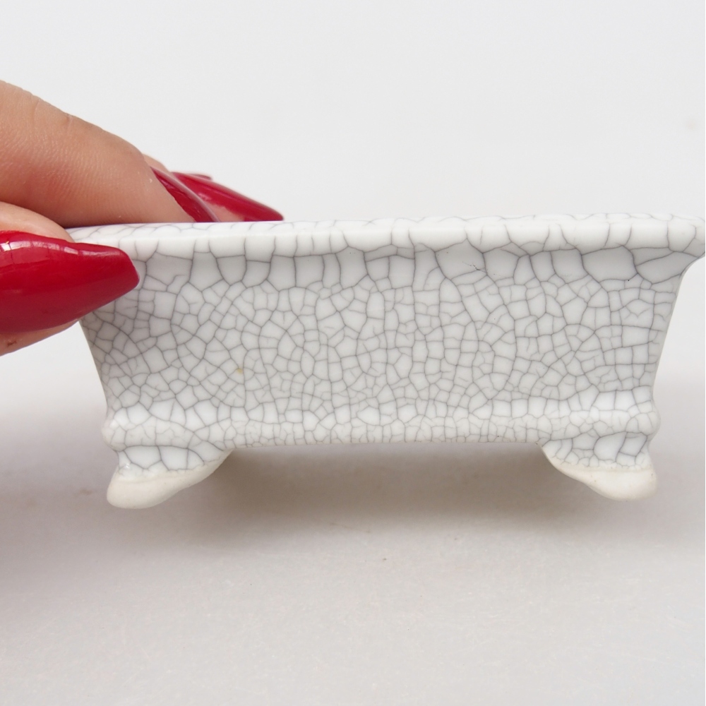 Mini miska do bonsai 8 x 6,5 x 3,5 cm, kolor raku