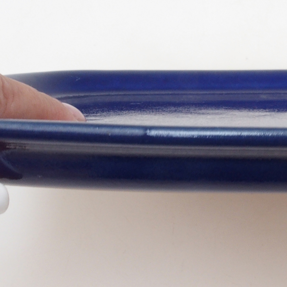 Ceramiczny spodek H10 – 34 x 23,5 x 1,5 cm – niebieski